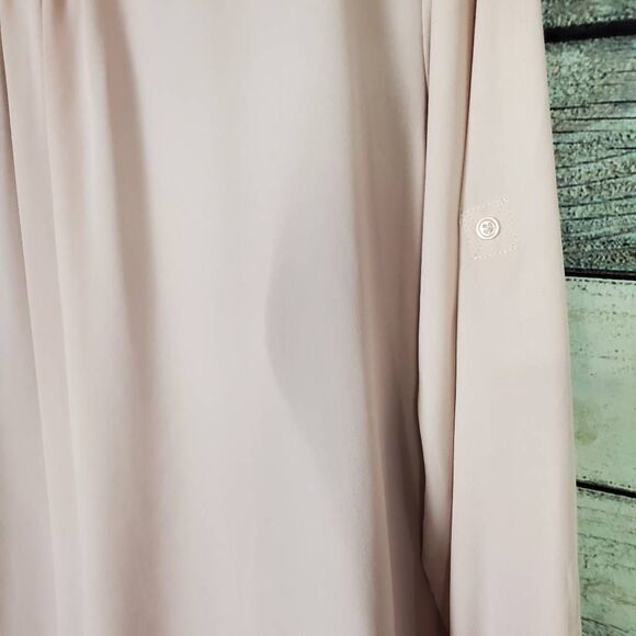 Maurices Women’s Blouse XL Pink Long Sleeve Collared Button Down Shirt - Picture 7 of 8